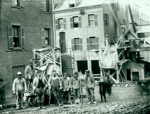 Surface occupation at west side of Phillips Street, Boston, Mass., undated