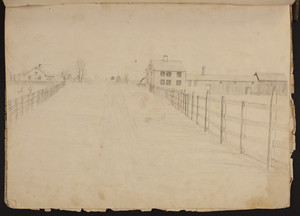 [Plate from untitled sketchbook containing seventeen individually numbered plates of original illustrations of the Cumberland Center, Me., vicinity.]