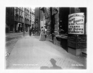 Sidewalk, 572 Washington St., east side, Boston, Mass., November 6, 1904