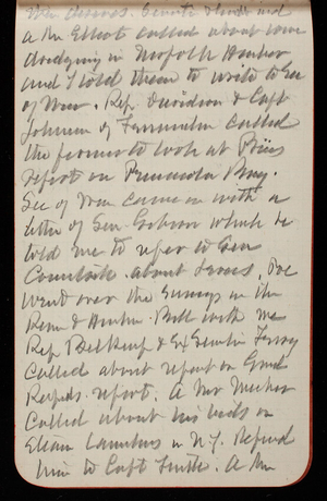 Thomas Lincoln Casey Notebook, February 1890-April 1890, 96, their drivers. Senator [illegible] and