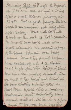 Thomas Lincoln Casey Notebook, September 1889-November 1889, 02, Monday Sept 16