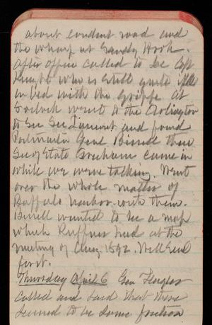 Thomas Lincoln Casey Notebook, February 1893-May 1893, 59, about [illegible] road and