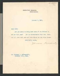 Letter from Theodore Roosevelt to Richard Middlecott Saltonstall, 9 October 1901