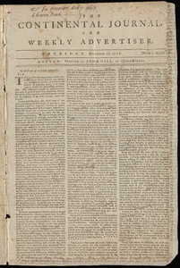 The Continental Journal and Weekly Advertiser, 26 December 1776