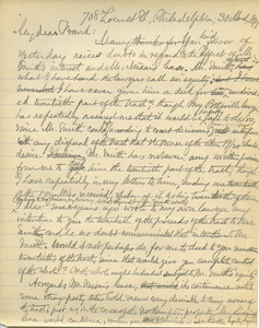 Letter from Benjamin Smith Lyman to Frank Lyman