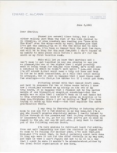 Letter from Edward C. McCann to Charles L. Whipple