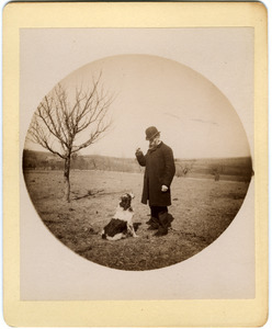Albert Henry Blanchard and dog