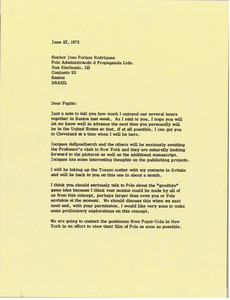 Letter from Mark H. McCormack to Jose Fornos Rodrigues