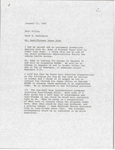 Memorandum from Mark H. McCormack to Phil Pilley