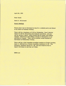 Memorandum from Mark H. McCormack to Peter Smith