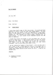 Fax from Bob Kain to Dick Moore