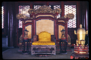 Forbidden City: throne in Hall of Middle Harmony