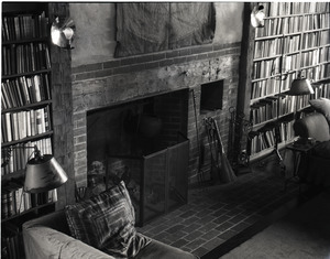 Living room and fireplace at Sinclair Lewis' home