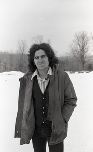 Mitch Sieser: half-length portrait, standing in the snow