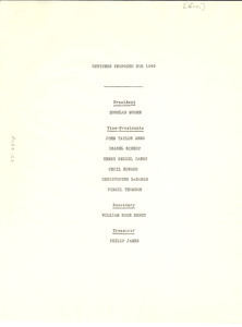 Officers proposed for 1949