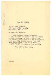 Letter from Crisis to M. Gray Johnson