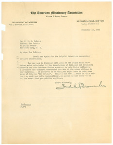 Letter From Frederick L. Brownlee To W. E. B. Du Bois - Digital ...