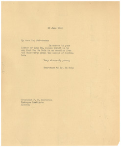 Letter from Ellen Irene Diggs to F. D. Patterson