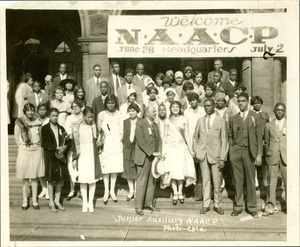 Delegates from Junior NAACP, Cleveland, with W. E. B. Du Bois