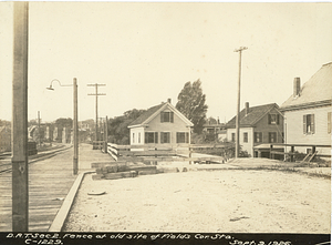 Fence at old site of Field's Corner Station