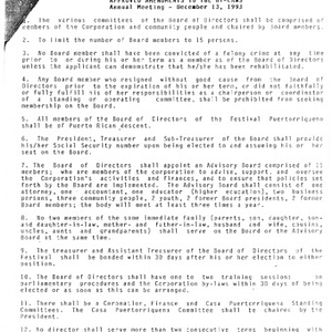 Festival Puertorriqueño de Massachusetts approved amendments to the by-laws at the annual meeting on December 13, 1993