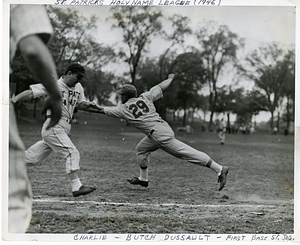 Charles Santos Jr. at first base