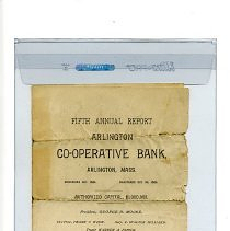 Fifth Annual Report Arlington Co-operative Bank