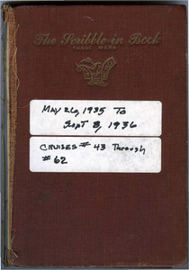 Thomas Kelley personal logbook from the Atlantis (ketch), May 26, 1935-September 8, 1936.