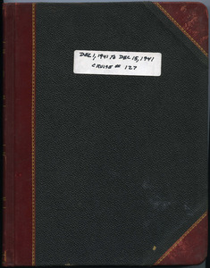 Thomas Kelley personal logbook from the Atlantis (ketch), December 1-15, 1941.