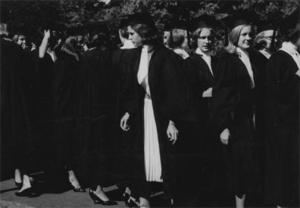 Judy Havir and Carol Frost, Graduation, 1964.