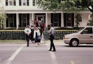 Leaving the President's House.