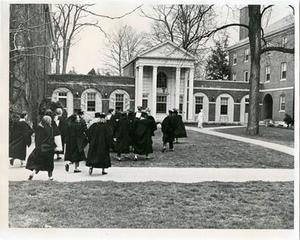 Graduates in Hebe Court.