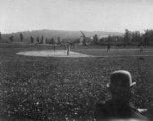 Baseball game on Weston Field, 1897