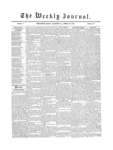 Chicopee Weekly Journal, April 26, 1856