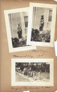 Photographs of Stan Myers in his Boy Scout uniform taken May 1938.