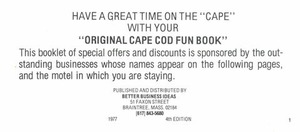 Original Cape Cod Fun Book