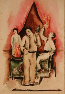 "Fire and Sword Swallower" William L'Engle (1884-1957)