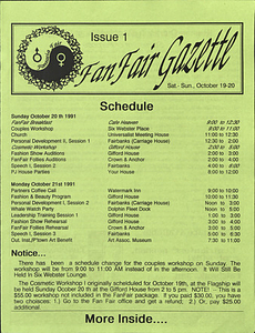 Fan Fair Gazette, Issue 1 (October 19-20, 1991)