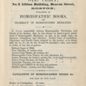 Catalogue of homoeopathic books