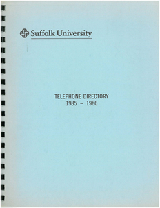 1985-1986 Suffolk University Telephone Directory