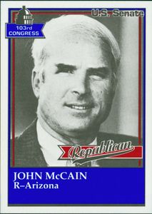Senator John McCain (R-AZ) 103rd Congress trading card