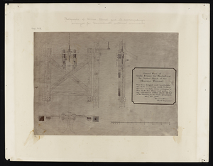 General plan of guide frame for buckets at the central shaft of the Hoosac Tunnel