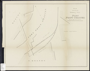 Plan showing the harbor line in Fort Point Channel