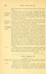 1783 Chap. 0026 An Act For Incorporating Certain Persons Therein Named, Into A Society By The Name Of The Boston Episcopal Charitable Society.