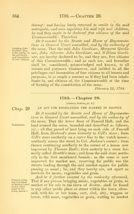 1783 Chap. 0029 An Act For Regulating The Market In Boston.