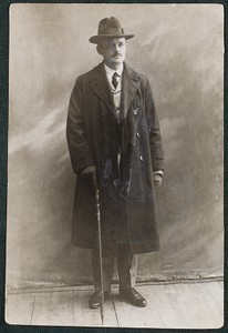 Rev. Louis Gallagher, S.J., as diplomatic courier, Moscow to Rome, Oct. 1923