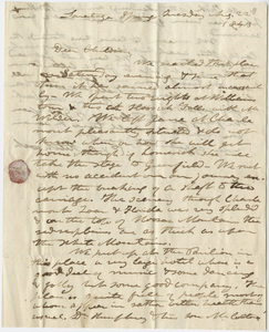 Edward Hitchcock and Orra White Hitchcock letter to the Hitchcock children, 1843 August 22