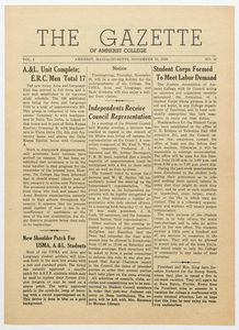 The gazette of Amherst College, 1943 November 19