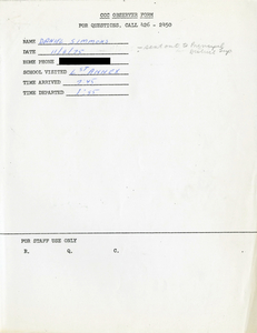 Citywide Coordinating Council daily monitoring report for South Boston High School's L Street Annex by Daniel Simmons, 1975 November 6
