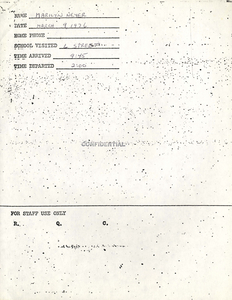 Citywide Coordinating Council daily monitoring report for South Boston High School's L Street Annex by Marilyn Neyer, 1976 March 9